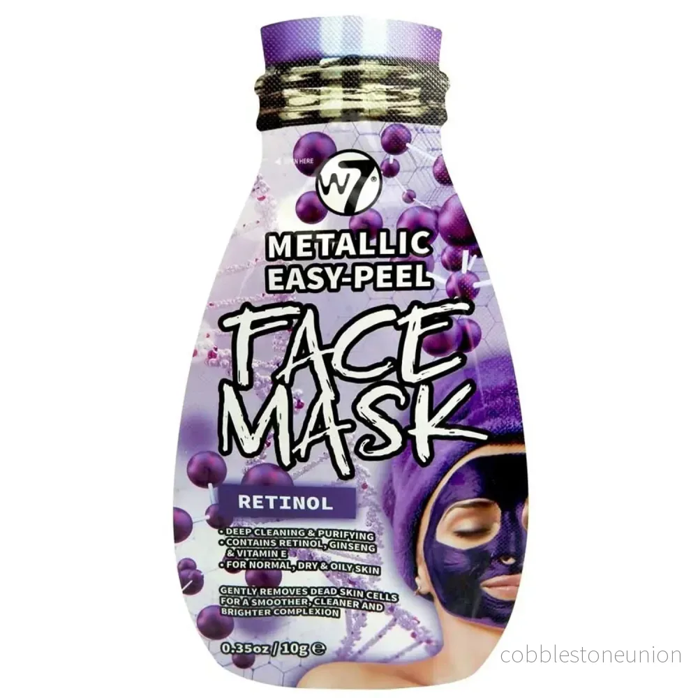 W7, Metallic Easy-Peel Retinol, Peel-Off Mask, Ansikte, 10 g W7, Metallic Easy-Peel Retinol, Peel-Off Mask, Ansikte, 10 g