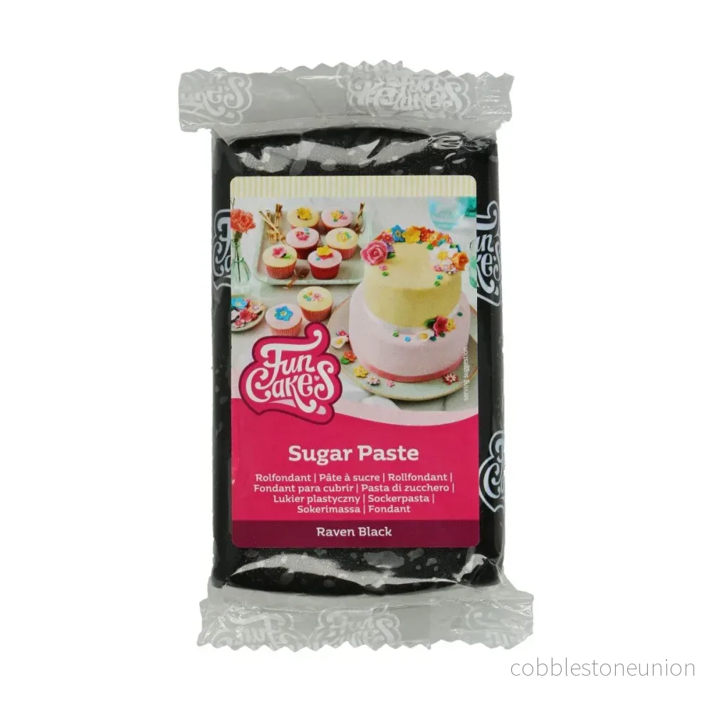 FunCakes Sockerpasta 250g - Raven Black