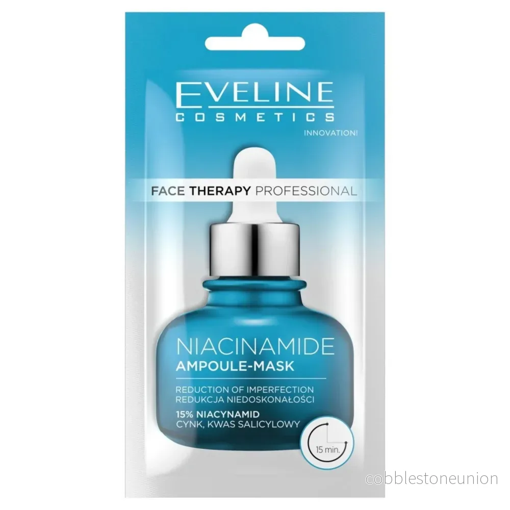 Eveline Cosmetics, Therapy Professional, Niacinamid, Mot ojämnheter, Krämmask, För ansiktet, 8 ml Eveline Cosmetics, Therapy Professional, Niacinamid, Mot ojämnheter, Krämmask, För ansiktet, 8 ml