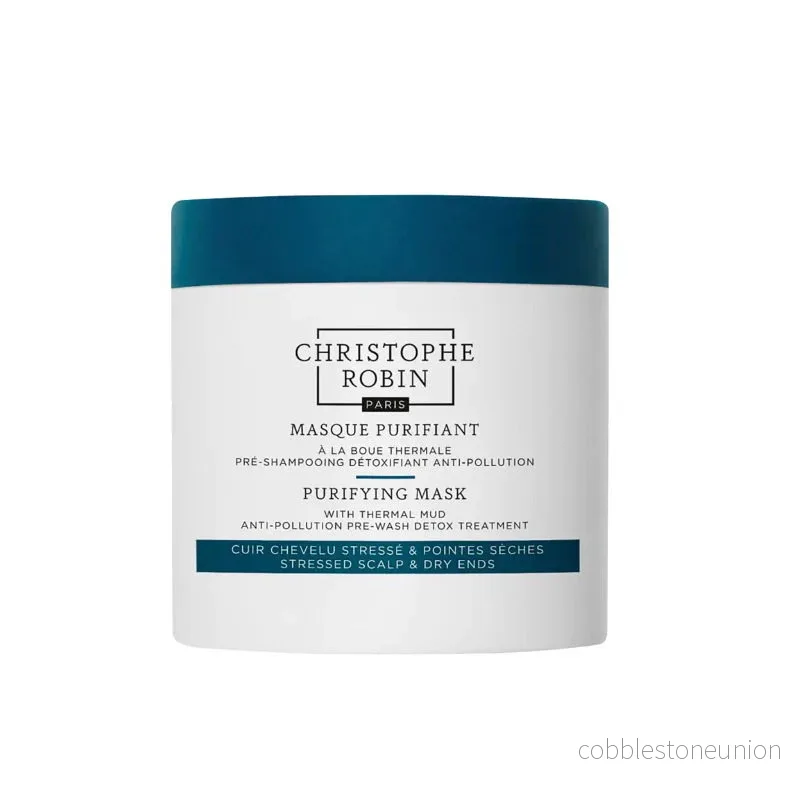 Christophe Robin, Purifying, Thermal Mud, Hårbehandlingskrämmask, För avgiftning, 250 ml