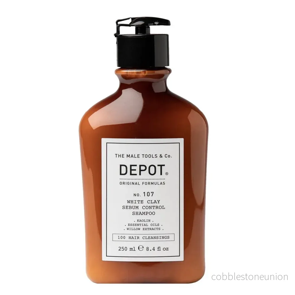 Depot, 100 Hair Cleansing No. 107, Kaolin, Hårschampo, För reglering av överflödigt talg, 250 ml Depot, 100 Hair Cleansing No. 107, Kaolin, Hårschampo, För reglering av överflödigt talg, 250 ml