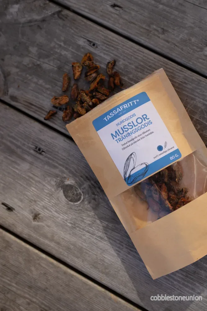 Tassafritt Belöningsgodis – 100 % Musslor från Nordsjön Tassafritt Belöningsgodis – 100 % Musslor från Nordsjön