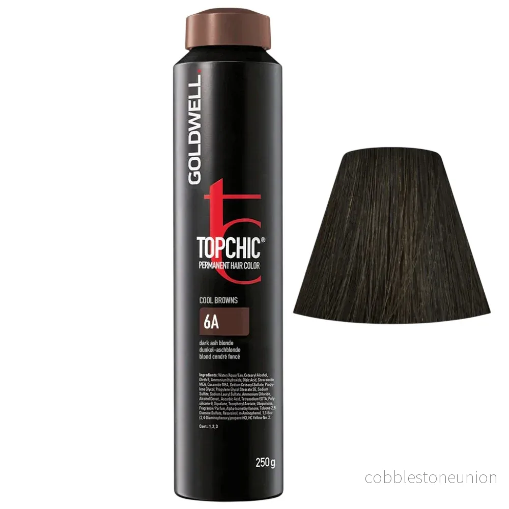 Goldwell, TopChic, Permanent Hair Color, 6A Dark Ash Blonde, 250 ml Goldwell, TopChic, Permanent Hair Color, 6A Dark Ash Blonde, 250 ml