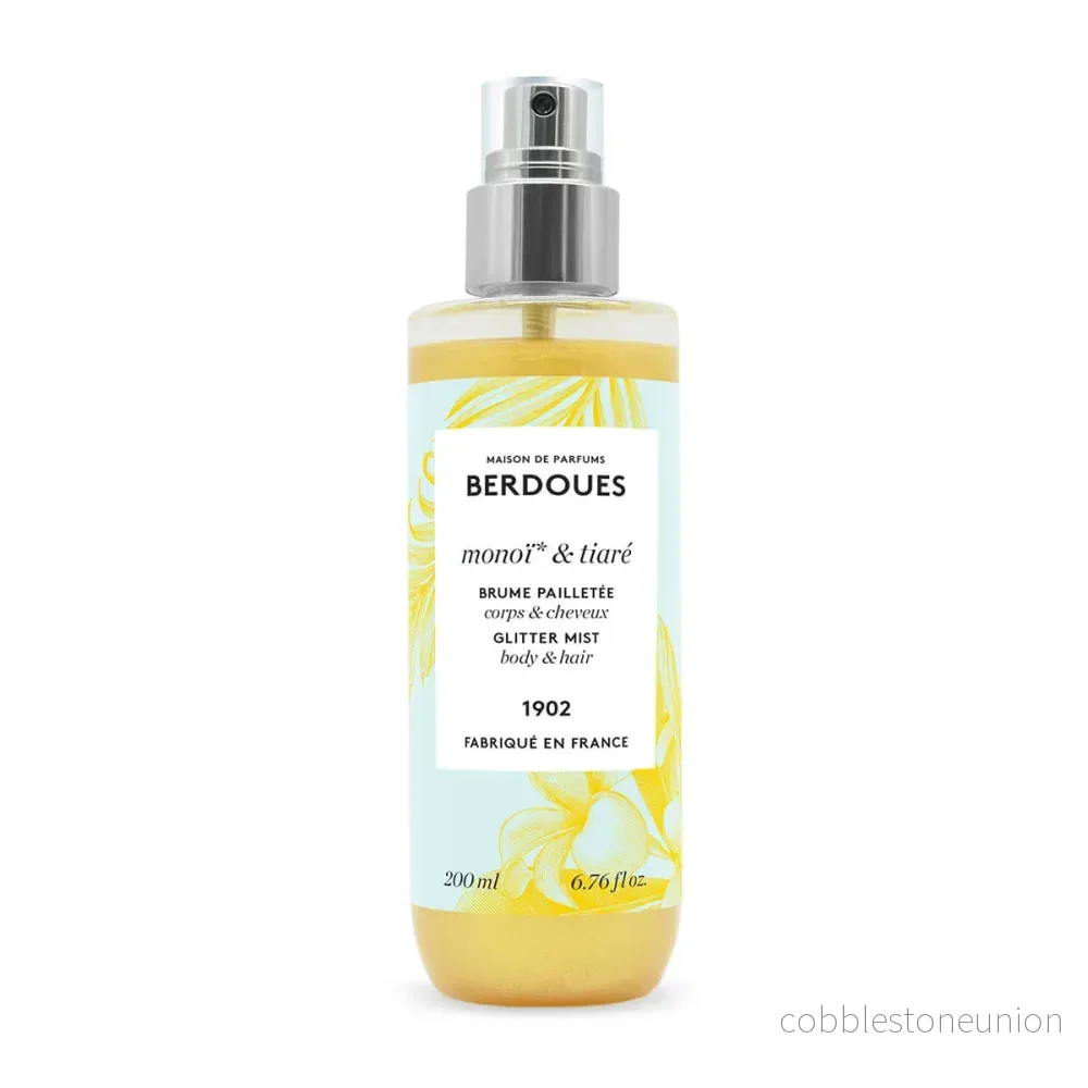 Parfums Berdoues, Monoi & Tiare, Glitter, Doftvatten, För hår & kropp, 200 ml Parfums Berdoues, Monoi & Tiare, Glitter, Doftvatten, För hår & kropp, 200 ml