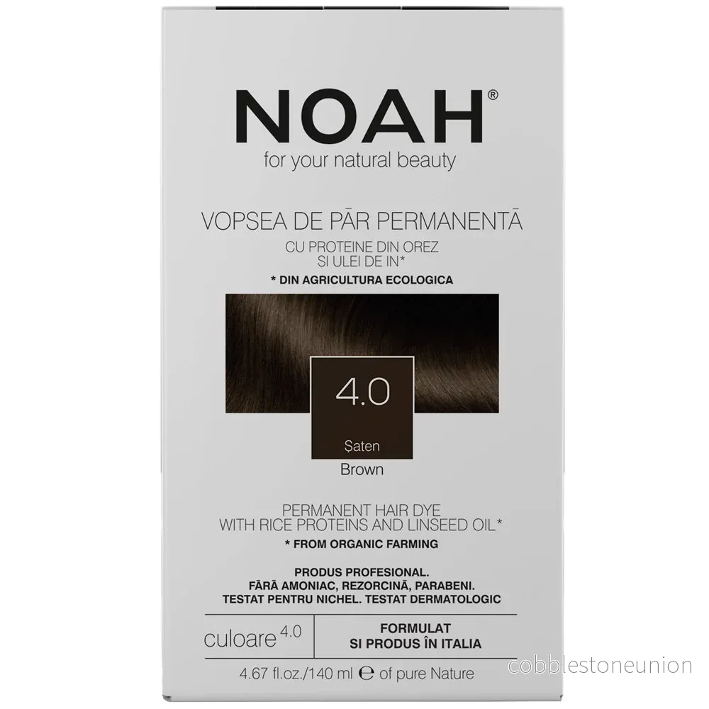 Noah, Permanent Hair Colour, Permanent hårfärg, 4.0 Brown, 140 ml