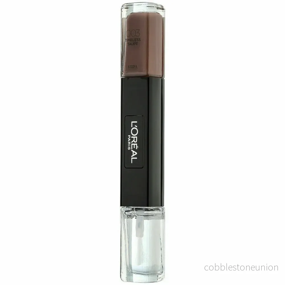 L’Oreal Paris, Infallible, Gel Effect, Nagellack 2-i-1, 003, Timeless Taupe, 2 x, 5 ml