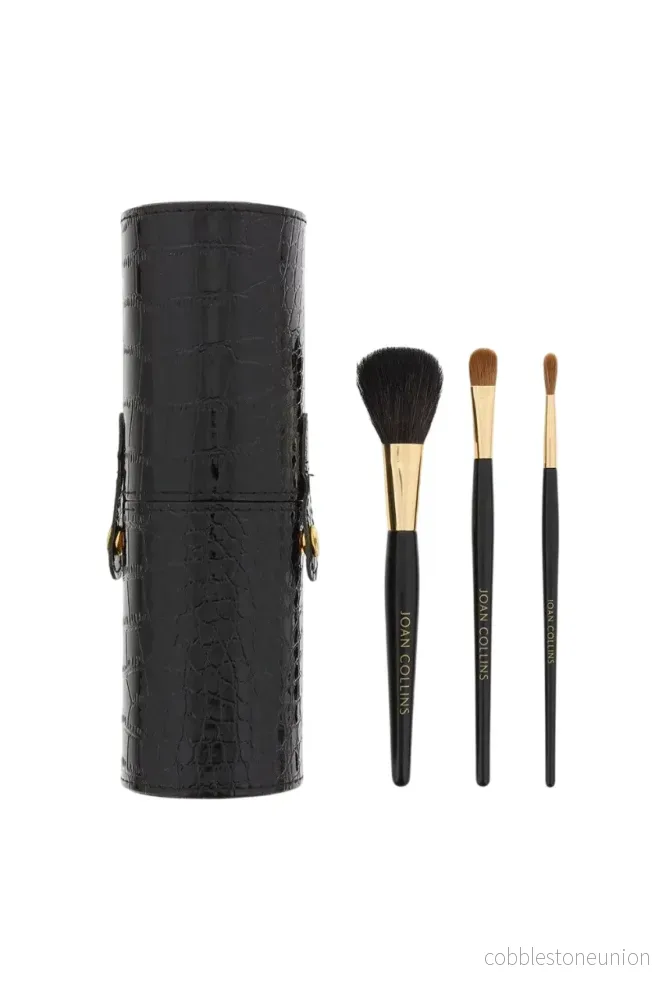 Joan Collins, Good To Go Brush Caddy, Brush, Blusher Brush, 3 pc Joan Collins, Good To Go Brush Caddy, Brush, Blusher Brush, 3 pc