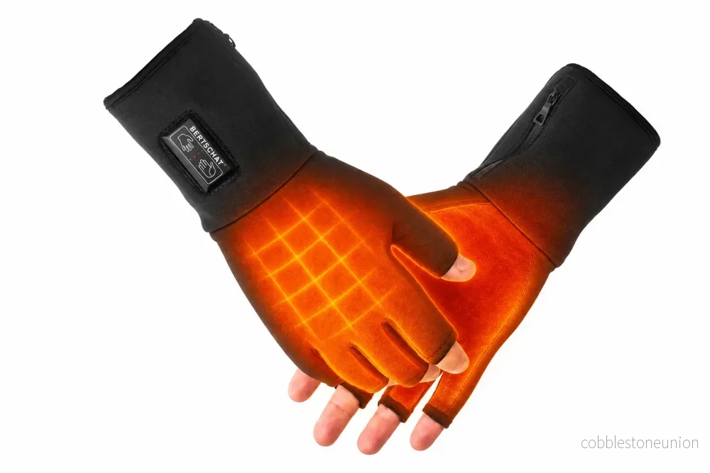 Uppvärmda Fingerlösa Innerhandskar – Dual Heating - Bild 2