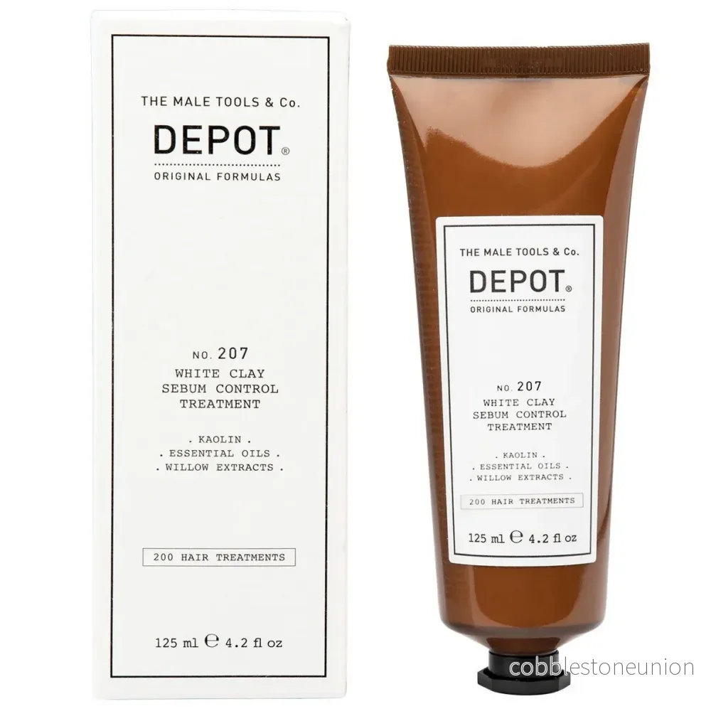 Depot, 200 Hair Treatments No. 207, Kaolin, Hårbottenbehandlingskräm mask, För reglering av överflödigt talg, 125 ml Depot, 200 Hair Treatments No. 207, Kaolin, Hårbottenbehandlingskräm mask, För reglering av överflödigt talg, 125 ml
