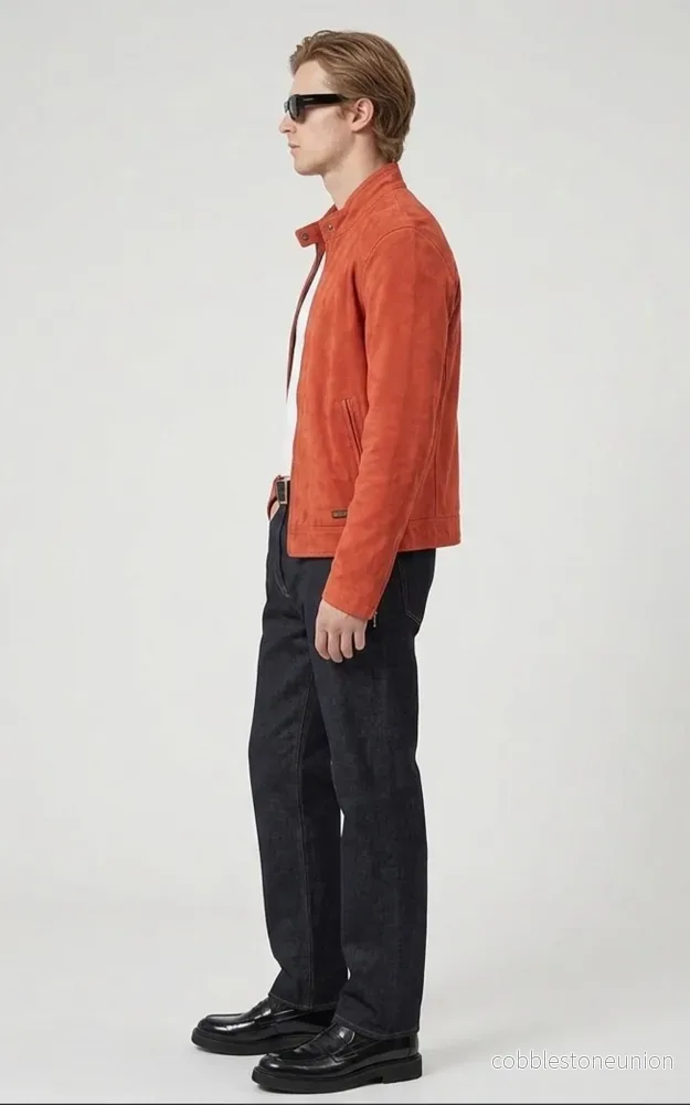 Delf Red Suede Jacket - Men - Bild 2