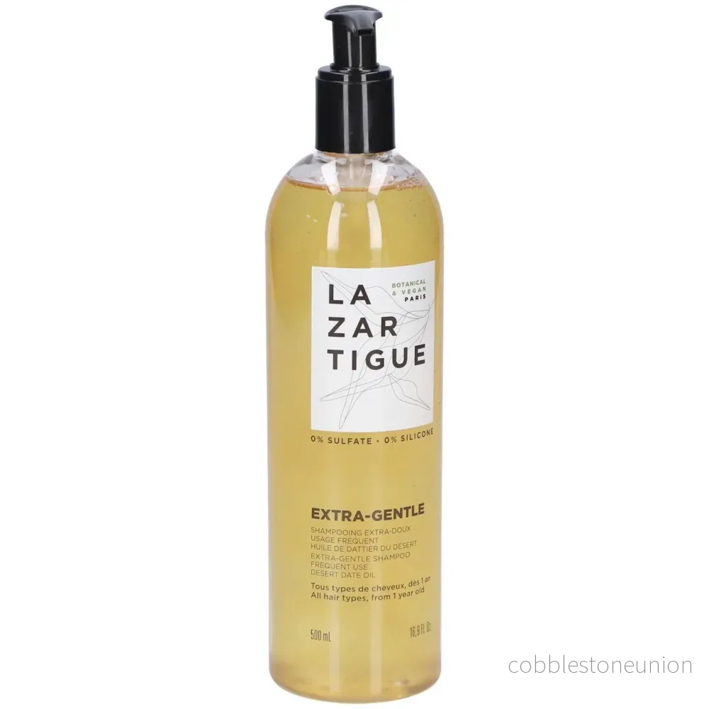 Lazartigue, Extra-Gentle, Schampo, Skonsam rengöring, 500 ml Lazartigue, Extra-Gentle, Schampo, Skonsam rengöring, 500 ml