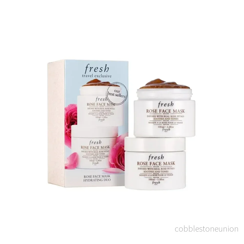Duo Set, Fresh, Rose, Soothing & Toning, Cream mask, For the face, 2 pc, 100 ml Duo Set, Fresh, Rose, Soothing & Toning, Cream mask, For the face, 2 pc, 100 ml