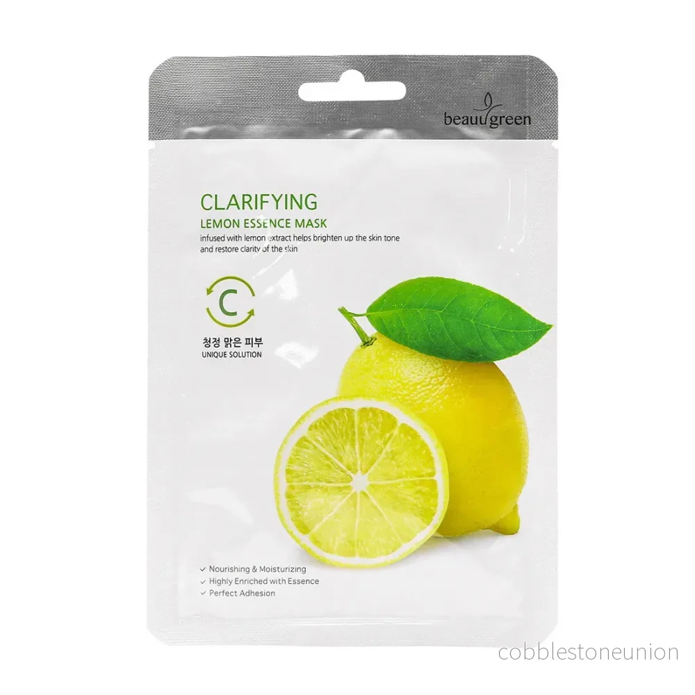 Beauugreen, Clarifying, Citronessens, Renande, Ansiktsmask, För ansiktet, 23 g Beauugreen, Clarifying, Citronessens, Renande, Ansiktsmask, För ansiktet, 23 g