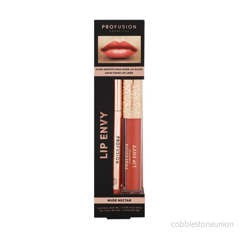 Set Profusion Cosmetics: Lip Envy Nude Nectar, Lip Gloss, 3.5 ml + Lip Envy Nude Nectar, Lip Liner, 0.3 g