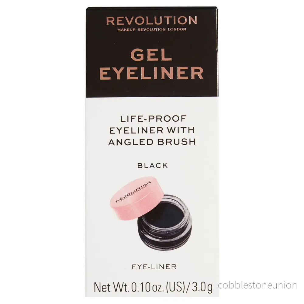 Makeup Revolution, REVOLUTION, Angled cut, Gel eyeliner, Black, 3 g - Bild 2