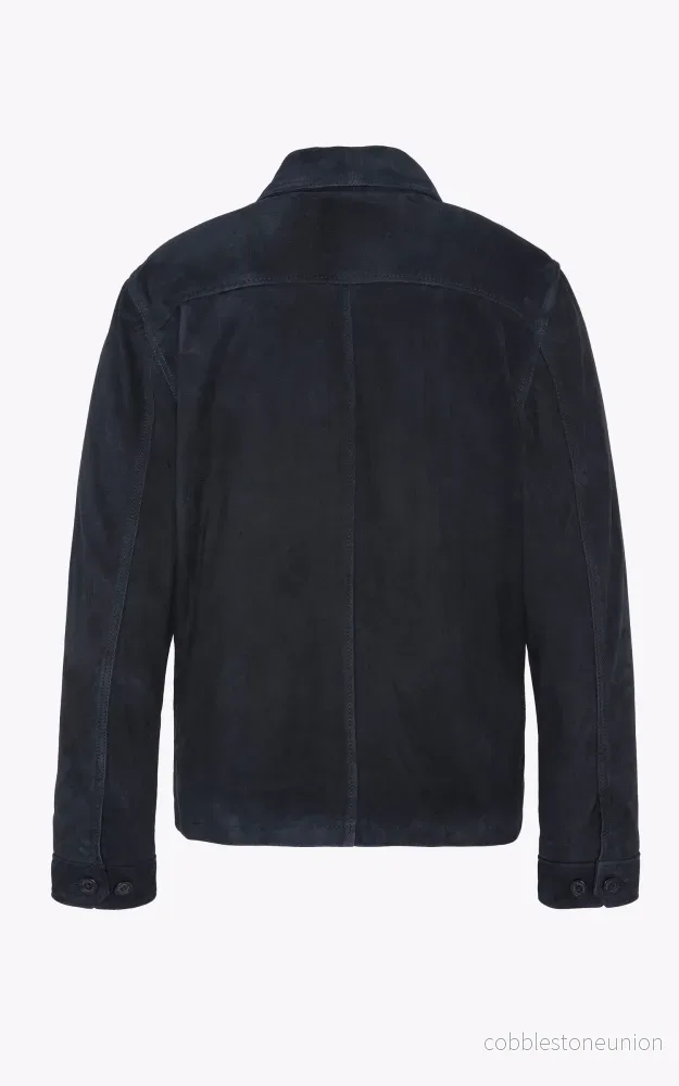LCBRONXS Navy Blue Suede Jacket - Men - Bild 2