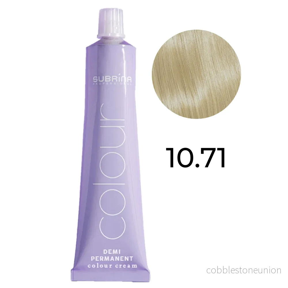 Subrina Professional, Demi Permanent Colour, Semi-permanent hårfärg, 10/71 Stone Ljusaste Blond, 60 ml Subrina Professional, Demi Permanent Colour, Semi-permanent hårfärg, 10/71 Stone Ljusaste Blond, 60 ml