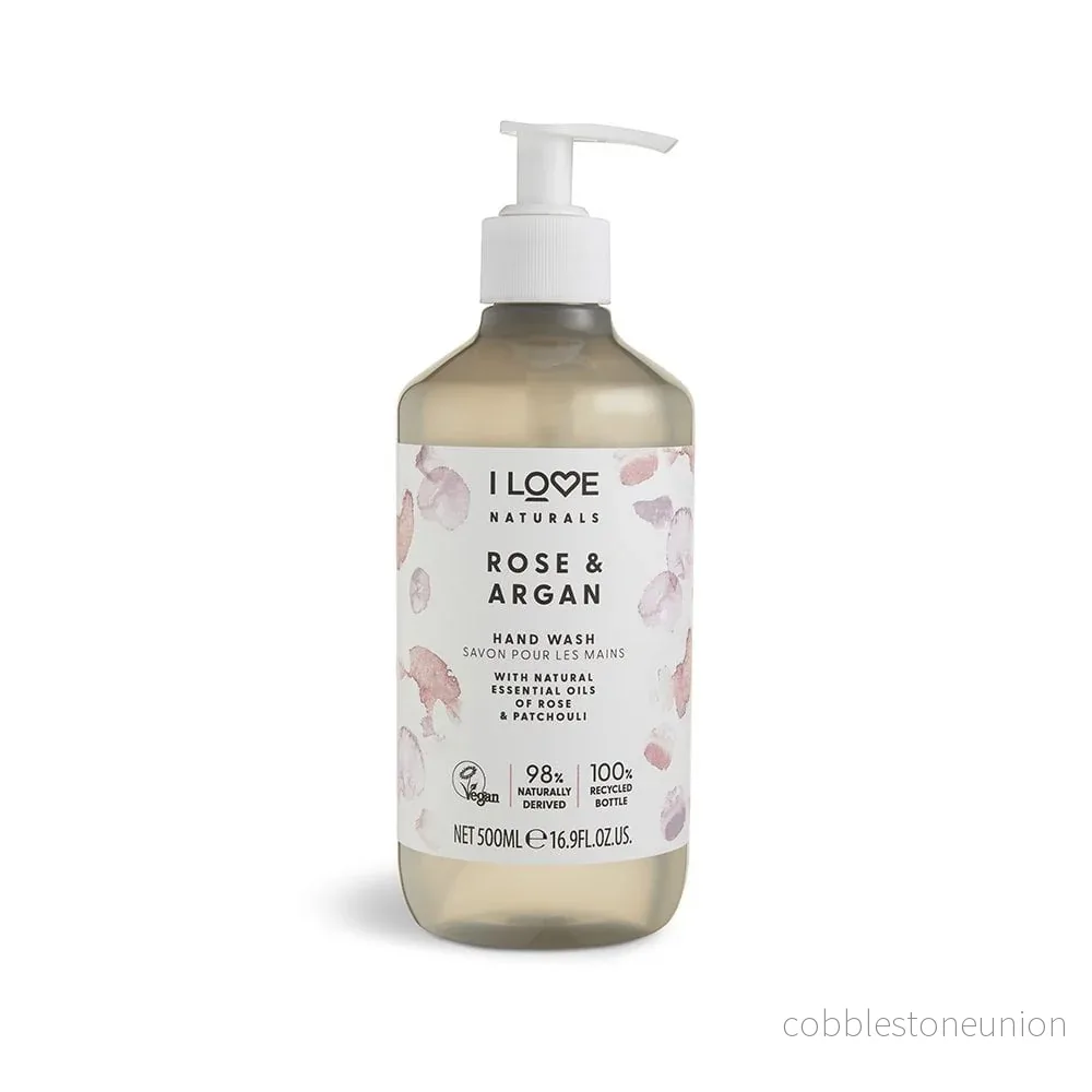 I Love, Naturals Collection, Rose & Argan, Handtvål, 500 ml I Love, Naturals Collection, Rose & Argan, Handtvål, 500 ml