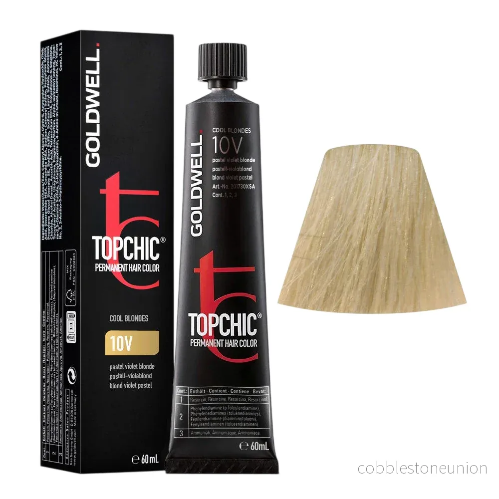 Goldwell, TopChic, Permanent Hair Color, 10V Pastel Violet Blonde, 60 ml Goldwell, TopChic, Permanent Hair Color, 10V Pastel Violet Blonde, 60 ml