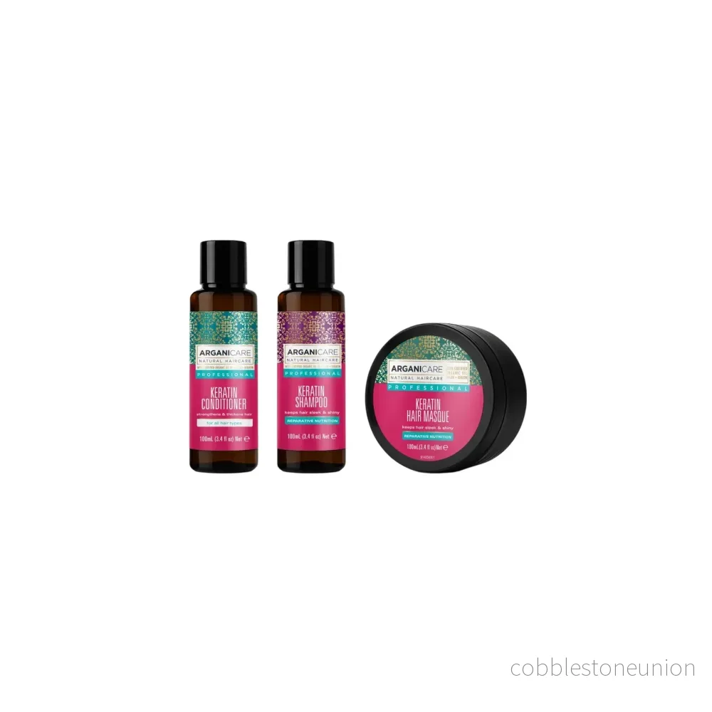Set Arganicare: Keratin, Hair Conditioner, Nourishing & Strengthening, 100 ml + Keratin, Hair Shampoo, Repairing & Nourishing, 100 ml + Keratin, Hair Treatment Cream Mask, Nourishing & Repairing, 100 ml Set Arganicare: Keratin, Hair Conditioner, Nourishing & Strengthening, 100 ml + Keratin, Hair Shampoo, Repairing & Nourishing, 100 ml + Keratin, Hair Treatment Cream Mask, Nourishing & Repairing, 100 ml