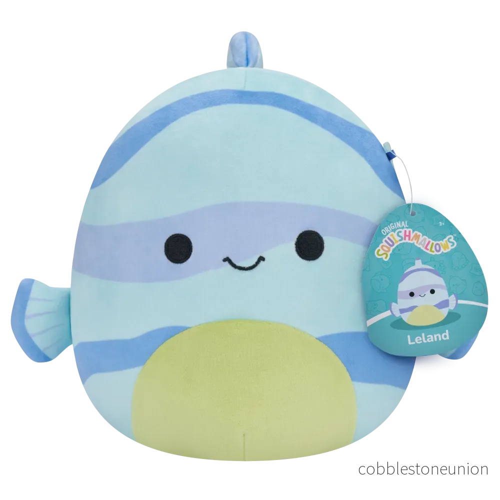 Squishmallow 19 Cm Leland The Blue Striped Fish