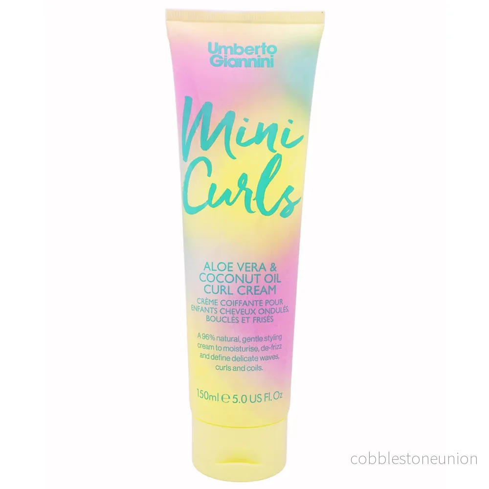 Umberto Giannini, Mini Curls, Aloe Vera, Hårstylingskräm, Lätt till medium stadga, 150 ml Umberto Giannini, Mini Curls, Aloe Vera, Hårstylingskräm, Lätt till medium stadga, 150 ml