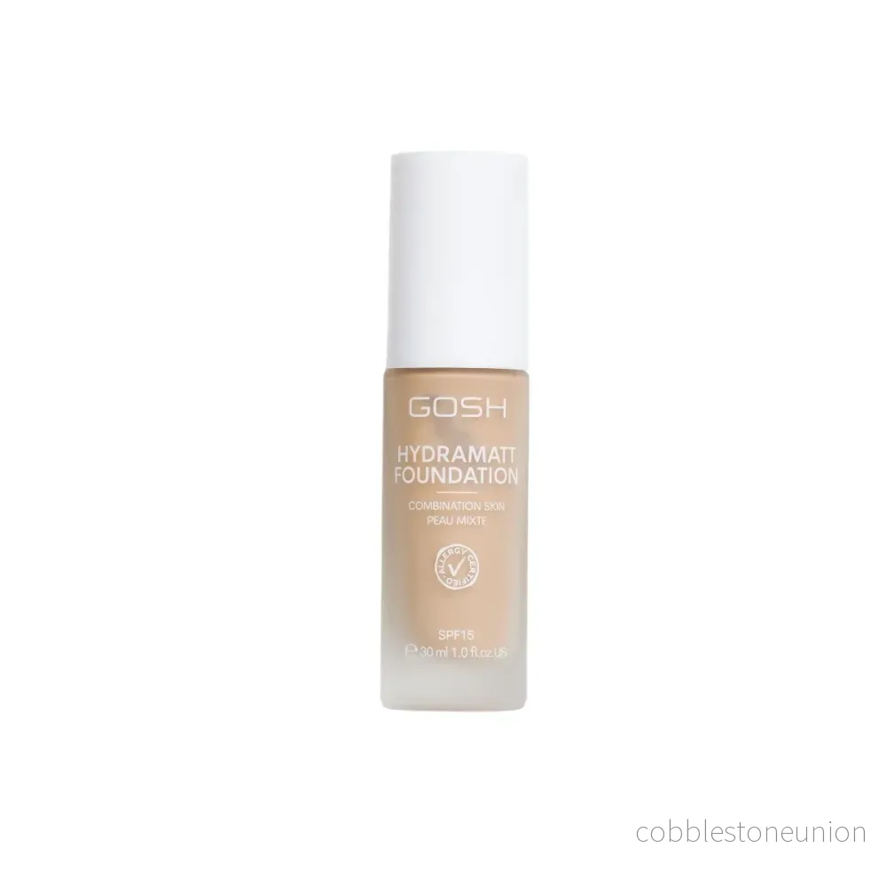 Gosh, Hydramatt, Matt, Flytande foundation, 008N, Medium neutral, SPF 15, 30 ml