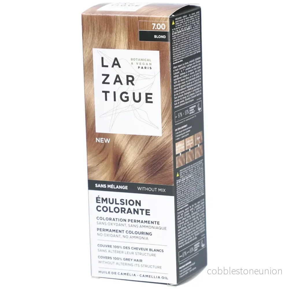 Lazartigue, Emulsion Colorante, Ammonia, Permanent hårfärg, 7.00 Blond, 60 ml Lazartigue, Emulsion Colorante, Ammonia, Permanent hårfärg, 7.00 Blond, 60 ml