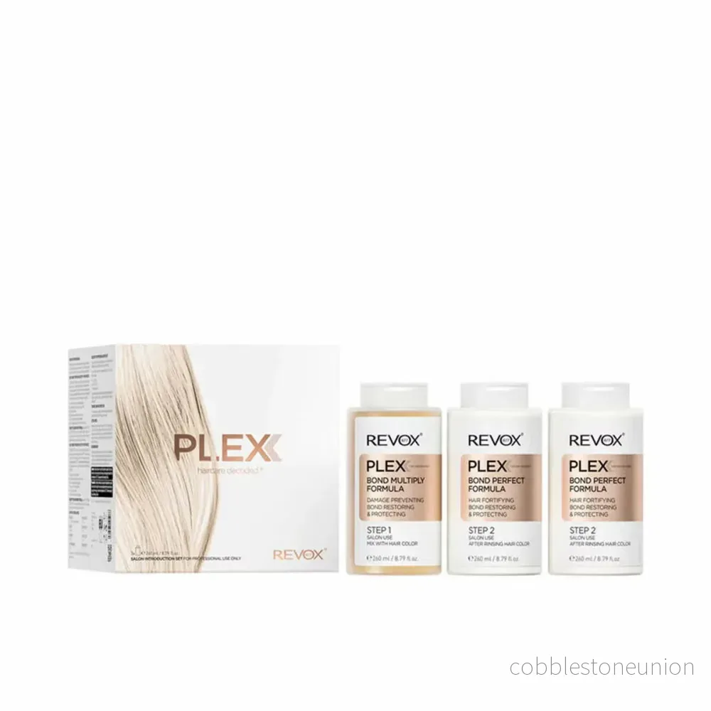 Set Revox B77: Plex Bond Steg 1, Hårkrämsbehandling, Bond Repair, 260 ml + Plex Bond Steg 2, Hårkrämsbehandling, Återansluter bindningar & skyddar, 2 st, 260 ml Set Revox B77: Plex Bond Steg 1, Hårkrämsbehandling, Bond Repair, 260 ml + Plex Bond Steg 2, Hårkrämsbehandling, Återansluter bindningar & skyddar, 2 st, 260 ml