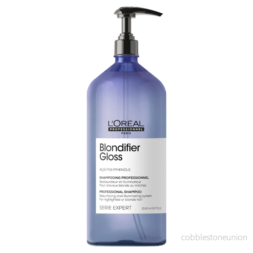 L’Oreal Professionnel, Serie Expert Blondifier Gloss, Acai-polyfenoler, Schampo, Återställande och lystergivande, 1500 ml L’Oreal Professionnel, Serie Expert Blondifier Gloss, Acai-polyfenoler, Schampo, Återställande och lystergivande, 1500 ml