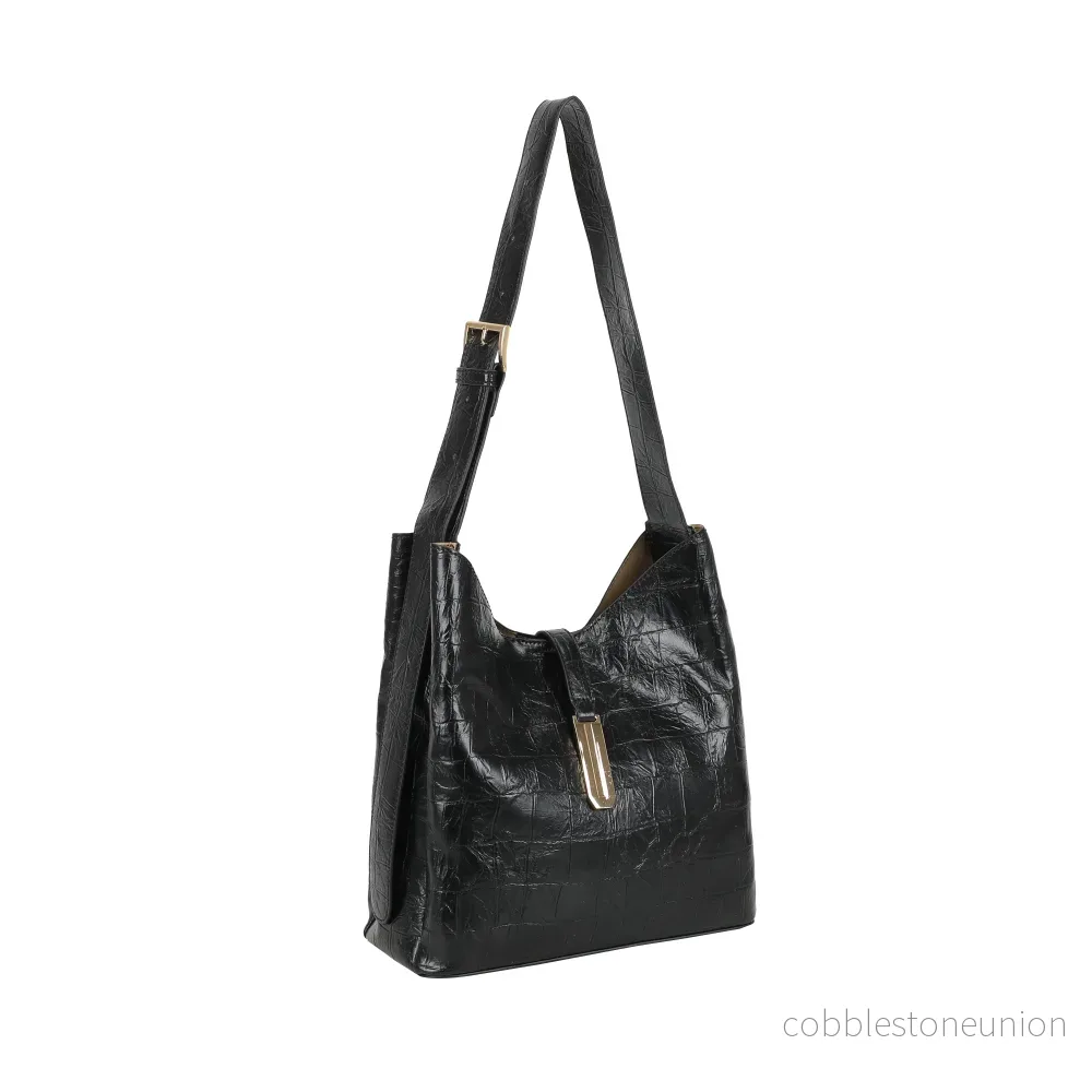 Ulrika Design Bucketbag Croco svart - Bild 2