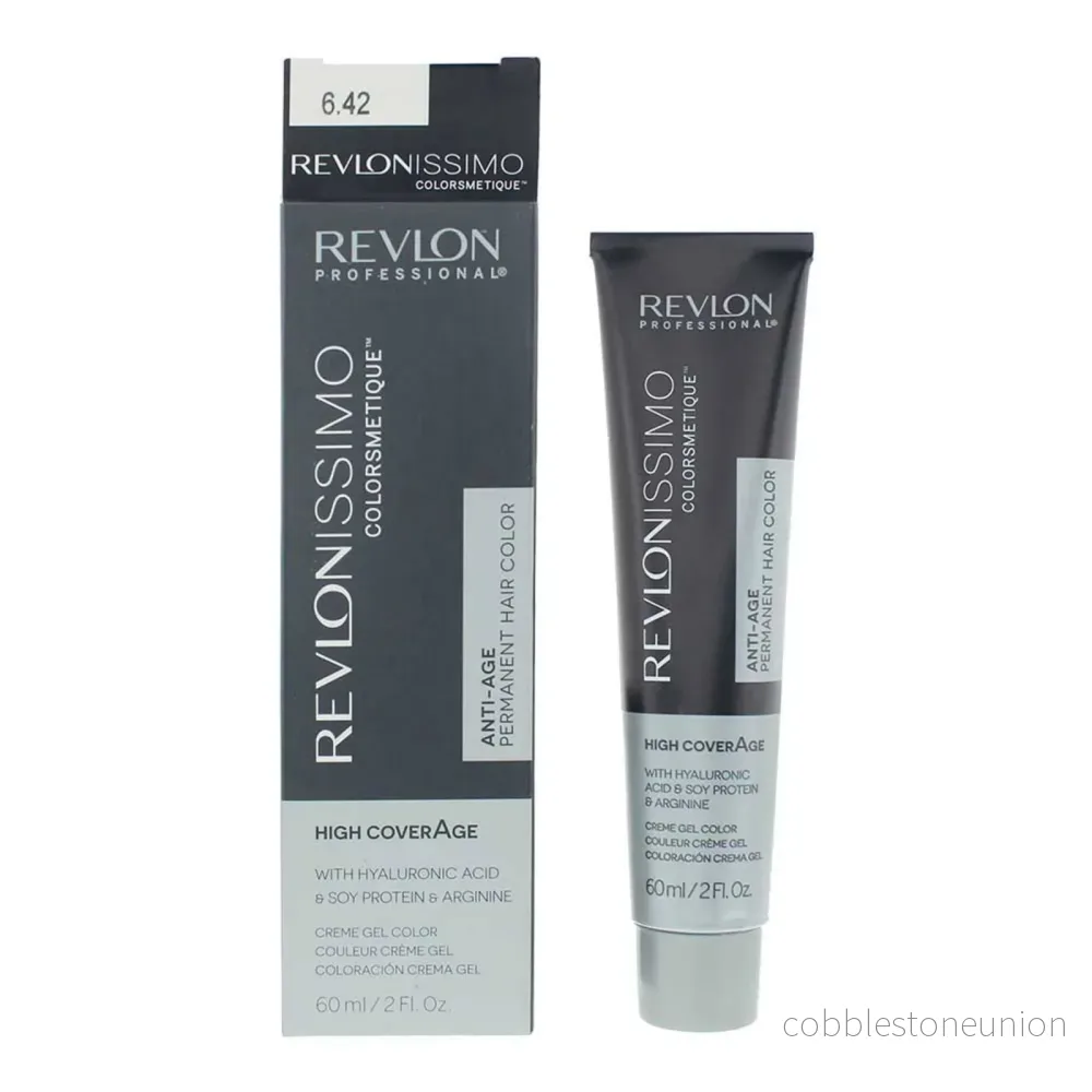 Revlon, Revlonissimo Colorsmetique, Permanent Hair Color, 6.42 Dark Pearly Chestnut Blonde, 60 ml