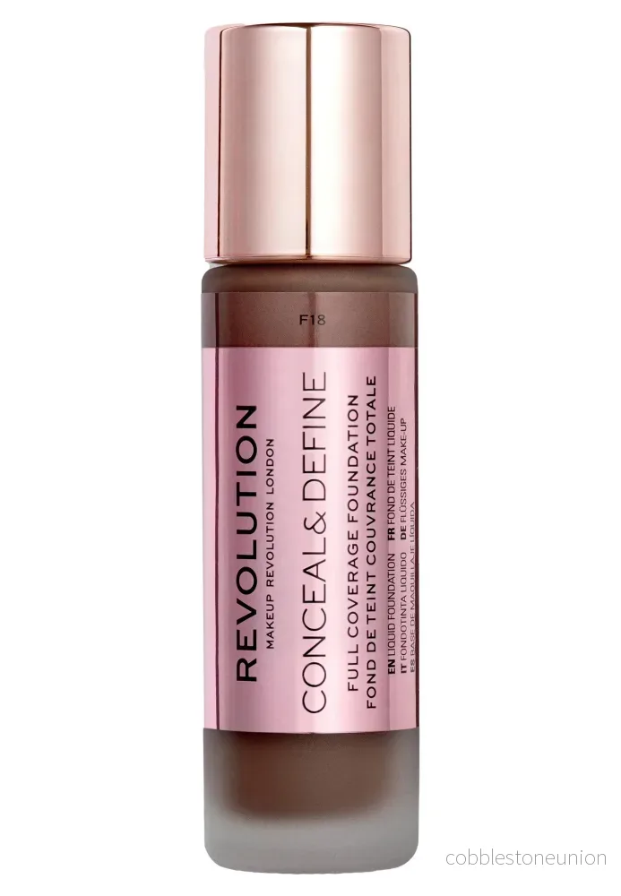Makeup Revolution, Conceal & Define, Oil Free, Cream Foundation, F 18, 23 ml - Bild 3