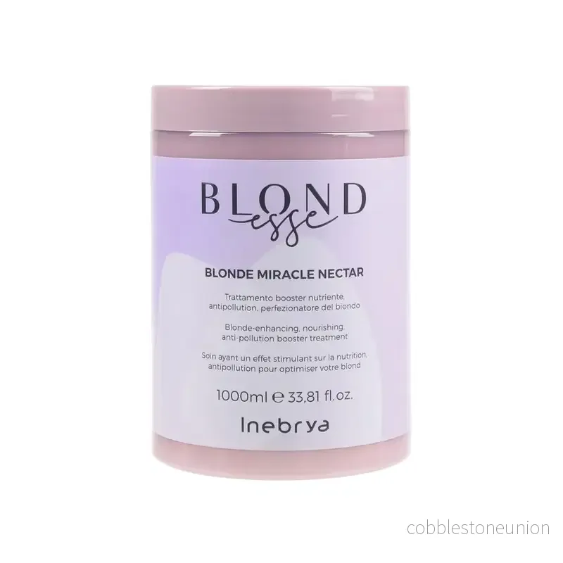 Inebrya, Blonde Miracle Nectar, Hårbehandlingskräm mask, Färgförstärkning, 1000 ml