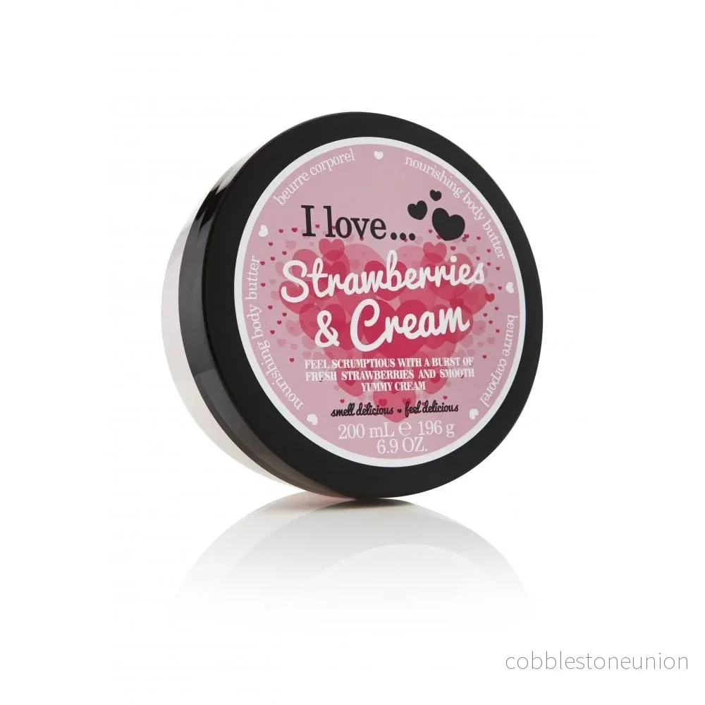I Love, Originals, Moisturising, Strawberries & Cream, Body Butter, 200ml I Love, Originals, Moisturising, Strawberries & Cream, Body Butter, 200ml