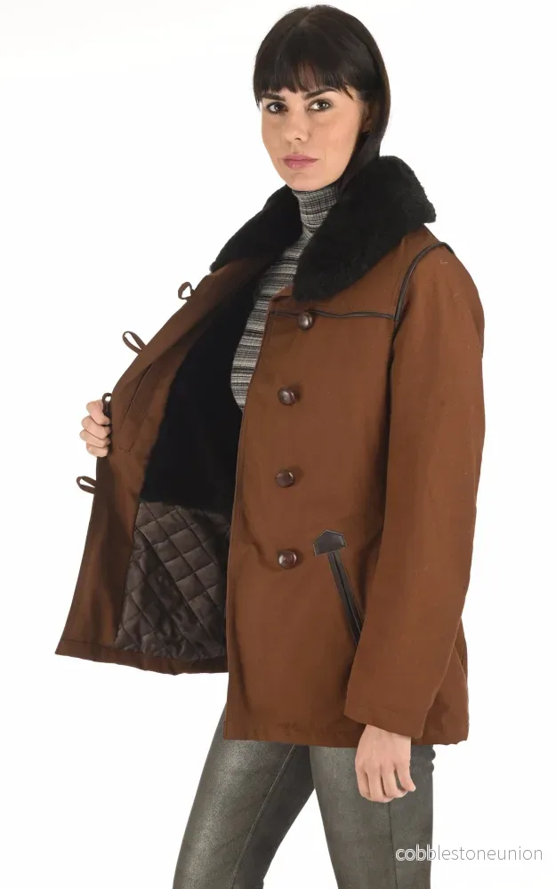Authentic Brown Canvas Canadian Jacket - Women - Bild 3