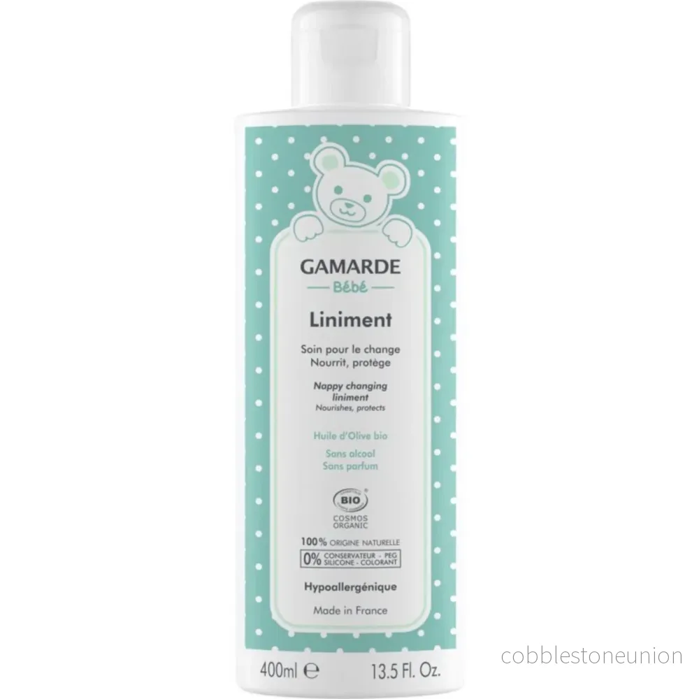 Gamarde, Baby Liniment, Bio, Rengör och skyddar, Dagliga blöjbyten, Lotion, 400 ml Gamarde, Baby Liniment, Bio, Rengör och skyddar, Dagliga blöjbyten, Lotion, 400 ml