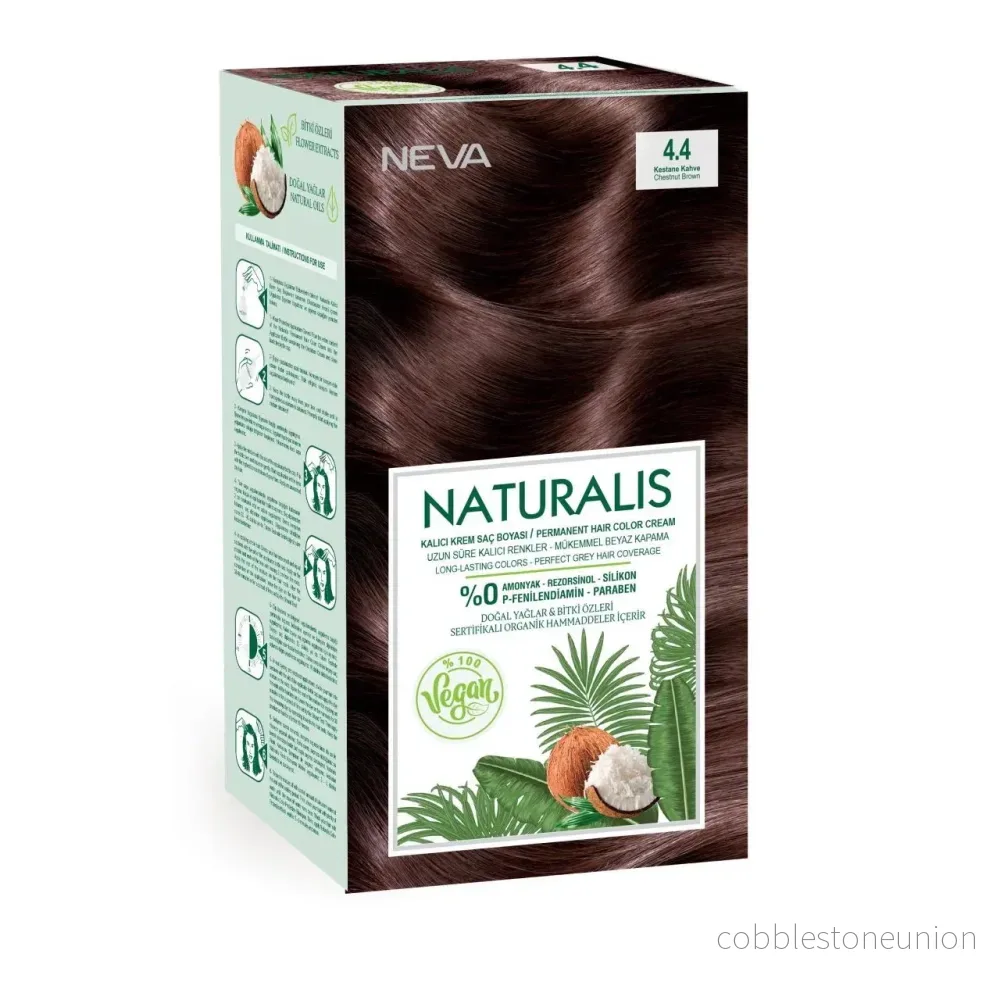 Neva, Naturalis, Permanent hårfärg, 4.4 Chestnut Brown, 150 ml Neva, Naturalis, Permanent hårfärg, 4.4 Chestnut Brown, 150 ml