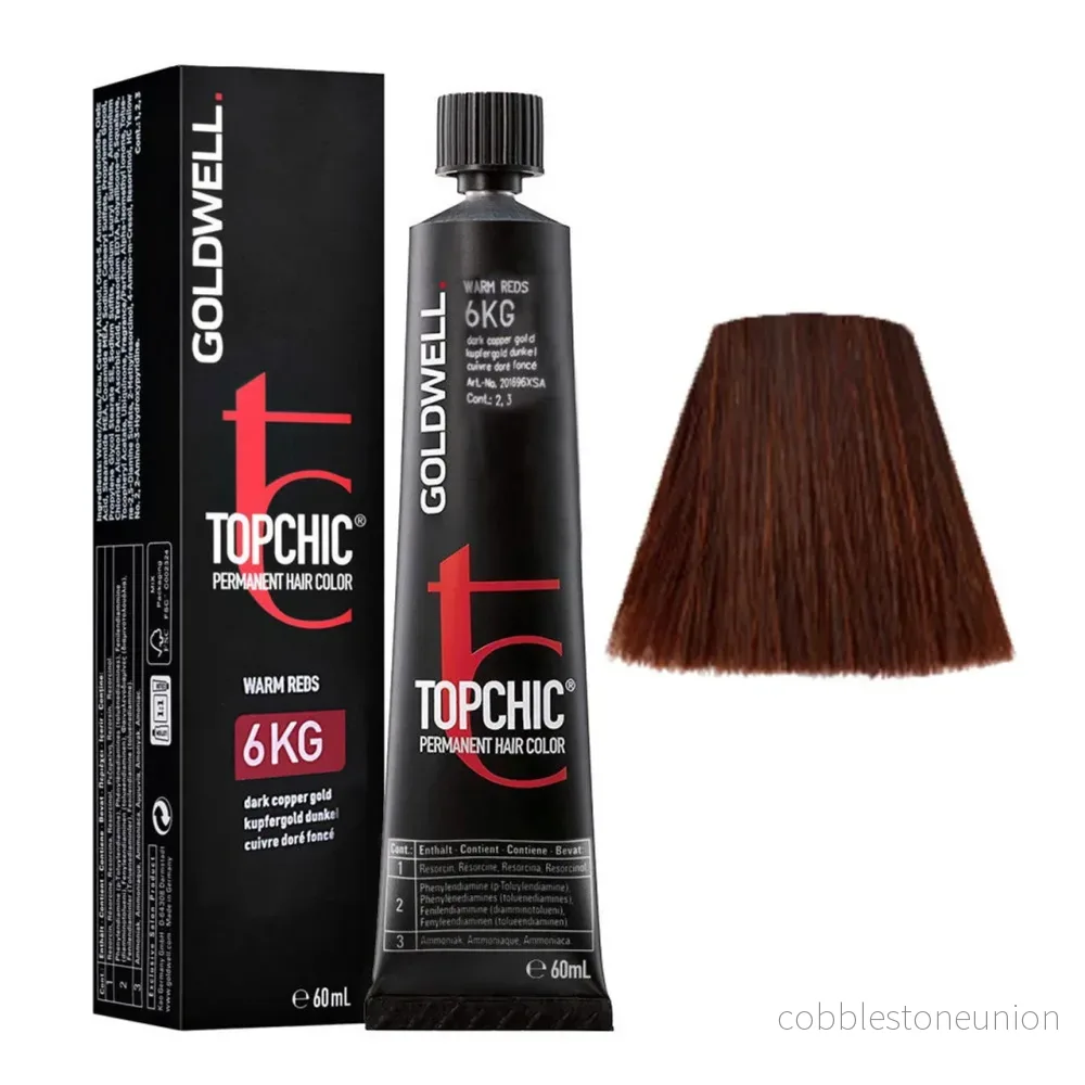 Goldwell, TopChic, Permanent Hair Color, 6Kg Dark Copper Blonde, 60 ml