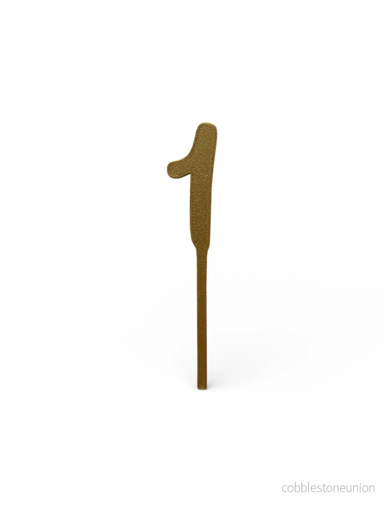 Cake Topper Siffra – 1 Guld/Silver Cake Topper Siffra – 1 Guld/Silver