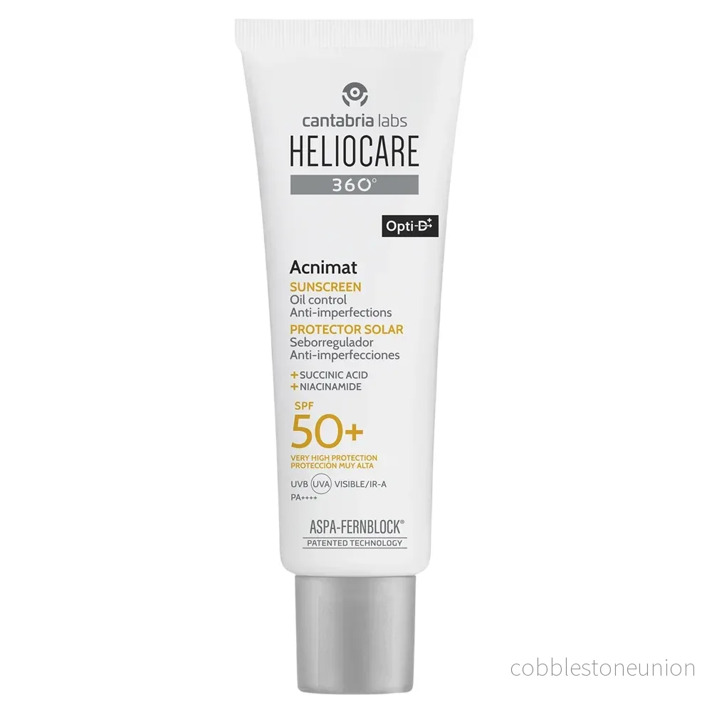 Cantabria Labs, Heliocare 360º Acnimat, Mot ojämnheter, Solkräm, För ansiktet, SPF 50+, 50 ml