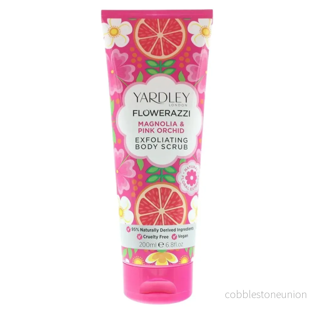 Yardley, Flowerazzi Magnolia & Pink Orchid, Exfoliating, Body Scrub, 200 ml Yardley, Flowerazzi Magnolia & Pink Orchid, Exfoliating, Body Scrub, 200 ml