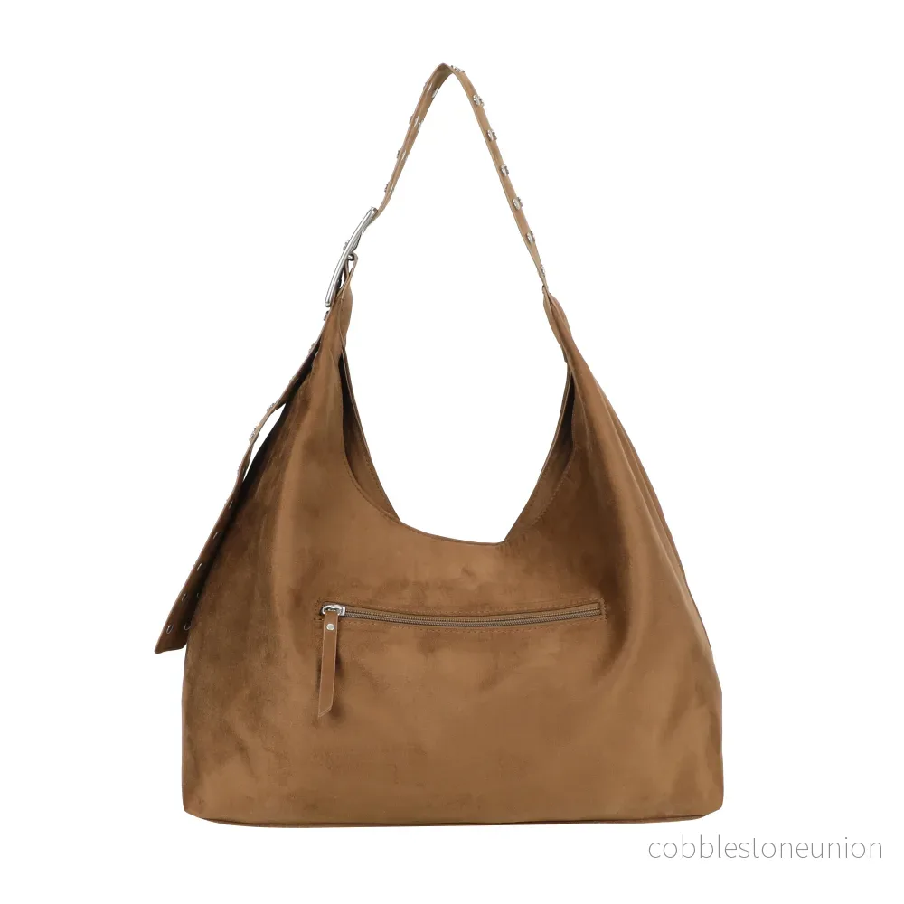 Ulrika Design Handbag Suede stuts taupe - Bild 3