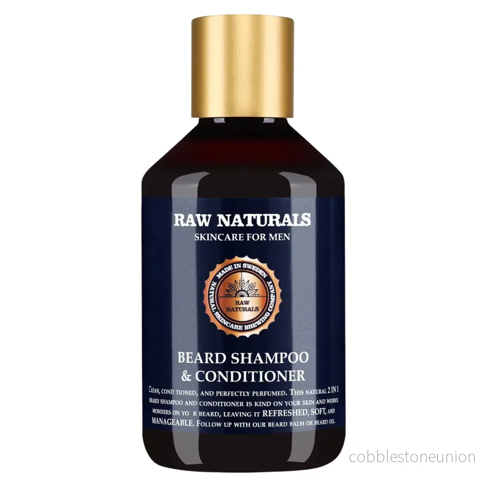 Raw Naturals, Beard Shampoo & Conditioner, 100% vegansk, Skäggschampo, Mjukhet, 250 ml Raw Naturals, Beard Shampoo & Conditioner, 100% vegansk, Skäggschampo, Mjukhet, 250 ml