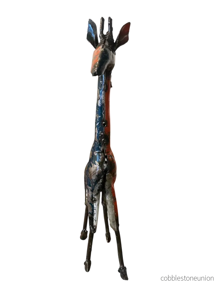 Giraff Flerfärgad Mini 25 cm - Återvunnen Metall Zimbabwe - Bild 2