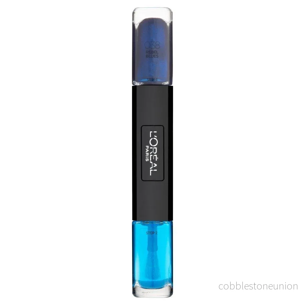 L’Oreal Paris, Infallible, Nagellack 2-i-1, 038, Rebellblues, 2 x 5 ml L’Oreal Paris, Infallible, Nagellack 2-i-1, 038, Rebellblues, 2 x 5 ml