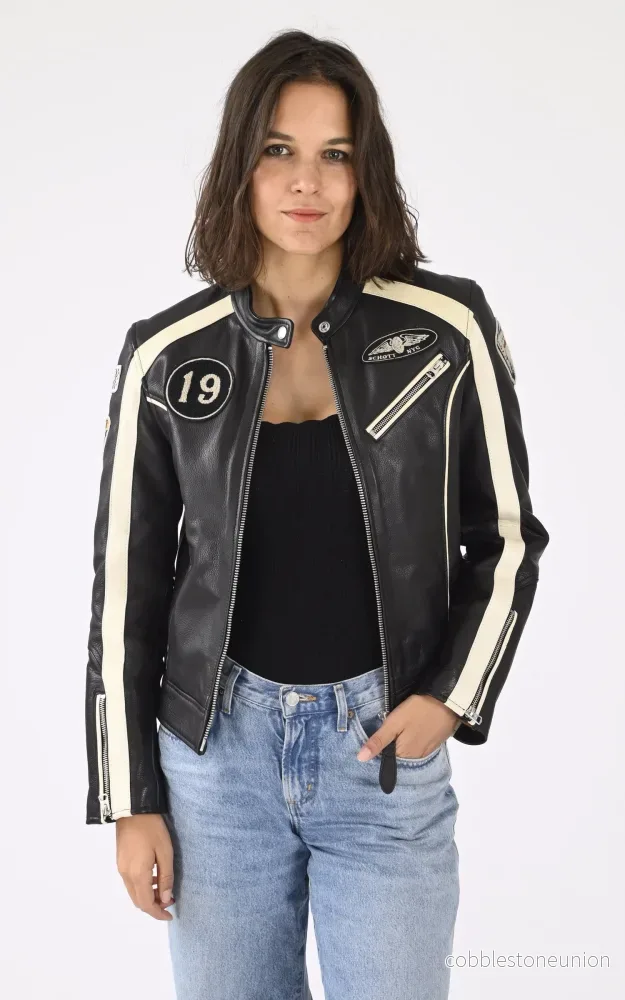 Black LCW Leather Biker Jacket - Women - Bild 2