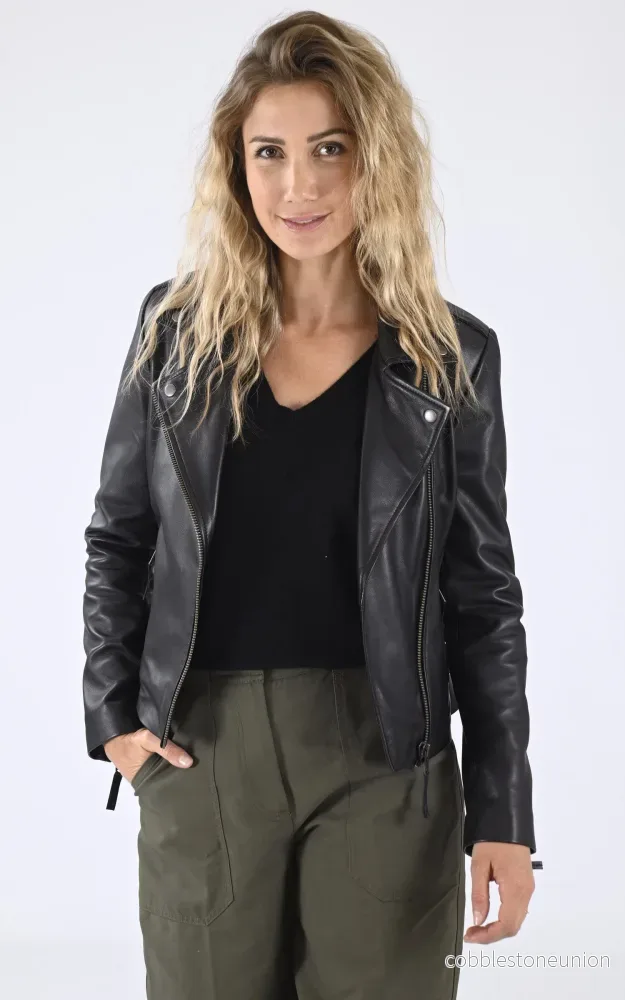 Black City Girl Leather Perfecto – Women