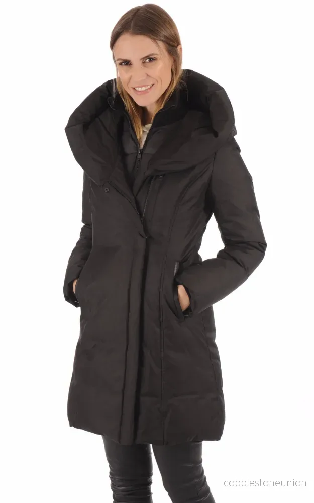 Fitted Black Parka – Women Fitted Black Parka – Women