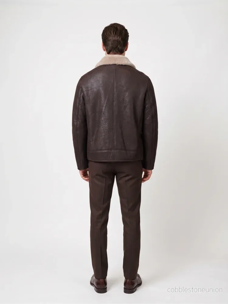 Hank, 68 cm. - Collar Nappa Lamb Crack - Man Dark Brown - Bild 2